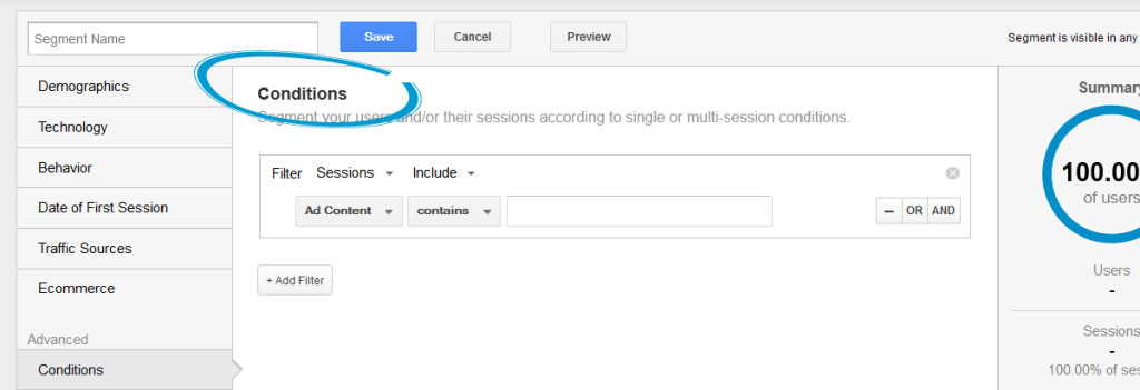 Segmentácia Google Analytics